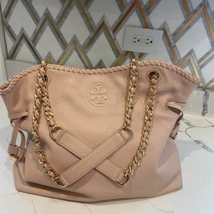 Tory Burch Marion Handbag Blush Pink w/Gold Chain